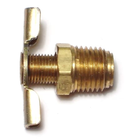 Midwest Fastener 1/4MIP x 1-3/8" Brass Drain Cocks 4PK 66562